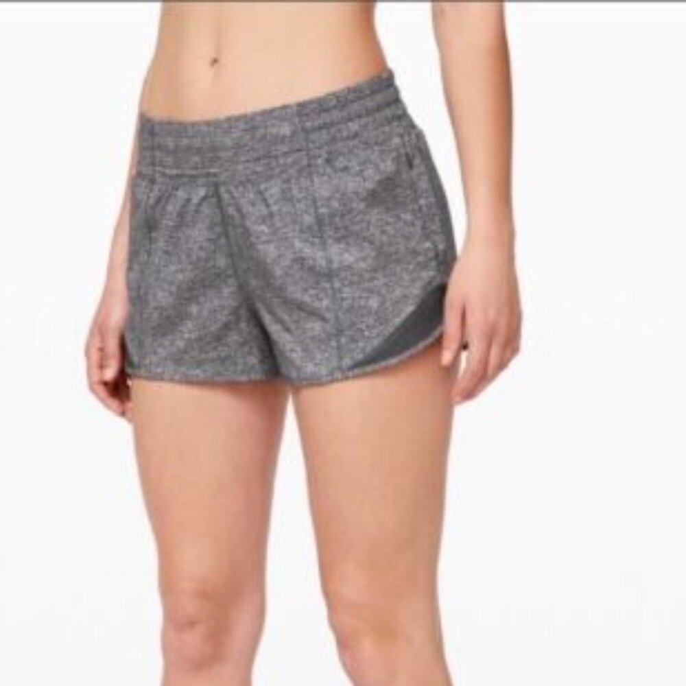 Heathered Grey Low Rise 2.5" Lululemon Hotty Hot Shorts
